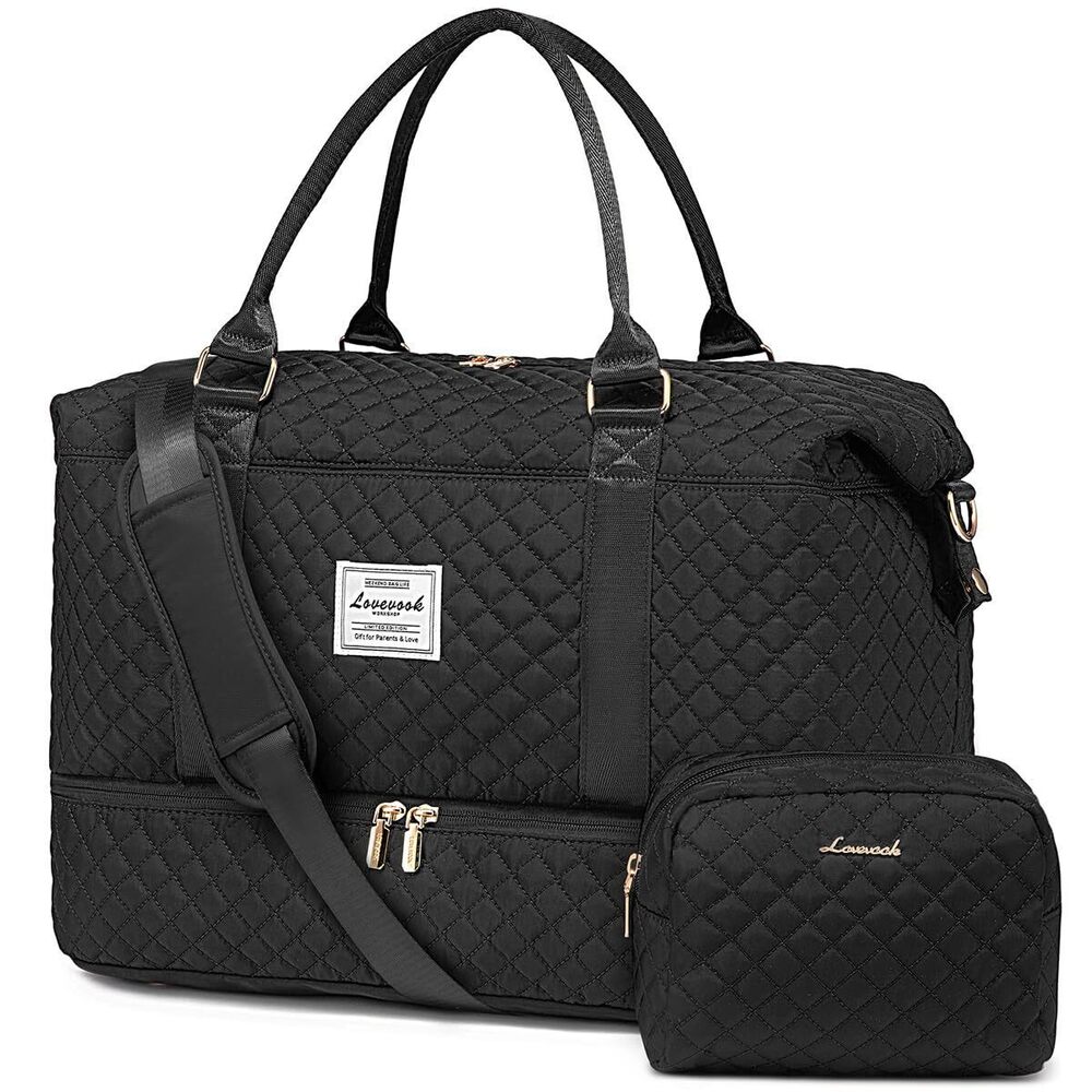 Travel Duffle Bag, Weekender Bags for Women with Shoe Compartment